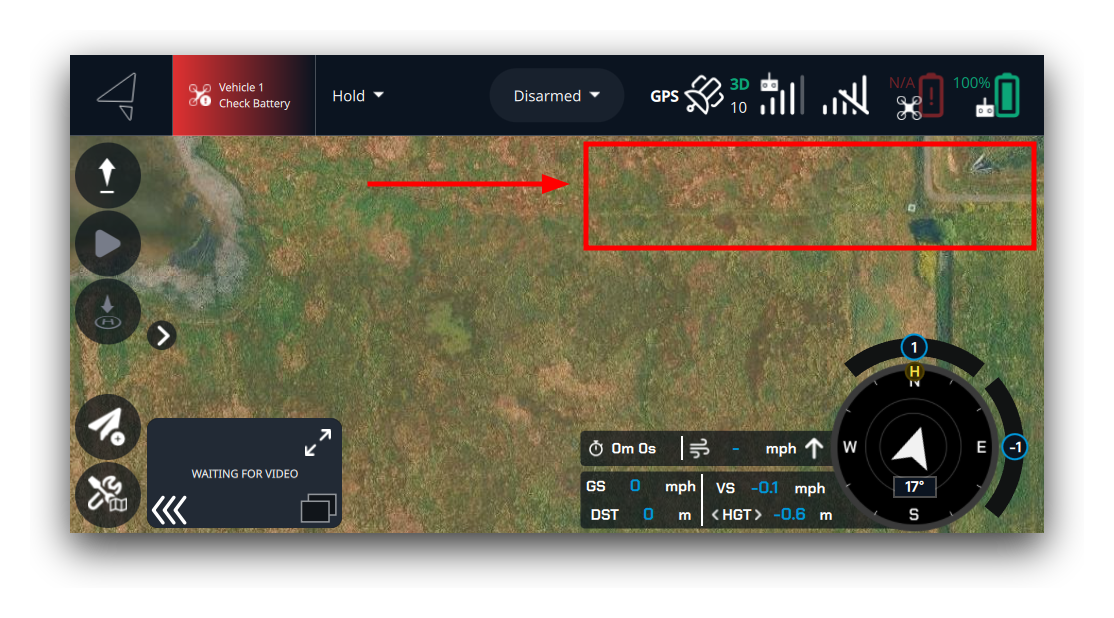Flight view with the UpperFlyView hook location highlighted